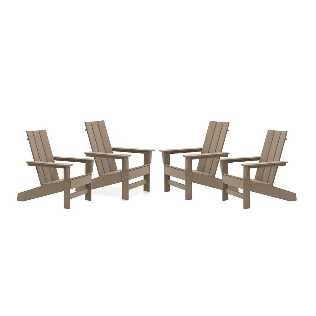 Set of 4 Oversized All-Weather Adirondack Chairs Z4031