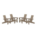 Set of 4 Oversized All-Weather Adirondack Chairs Z4031