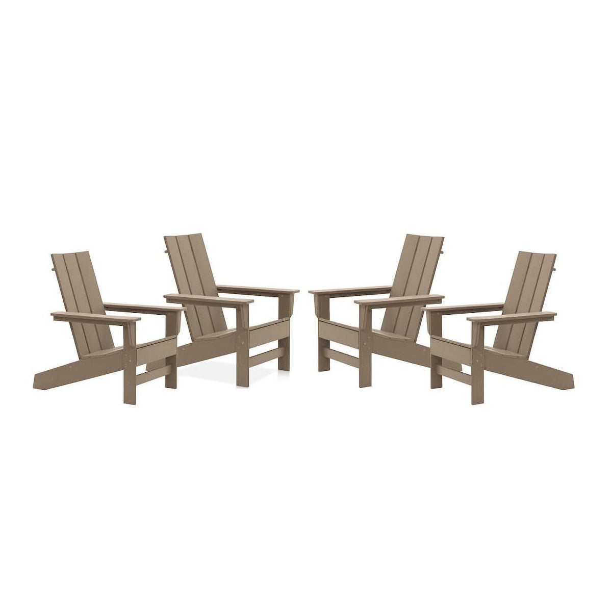 Set of 4 Oversized All-Weather Adirondack Chairs Z4031