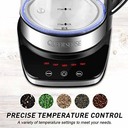 1500W 1.8 Quarts Electric Kettle with Borosilicate V987
