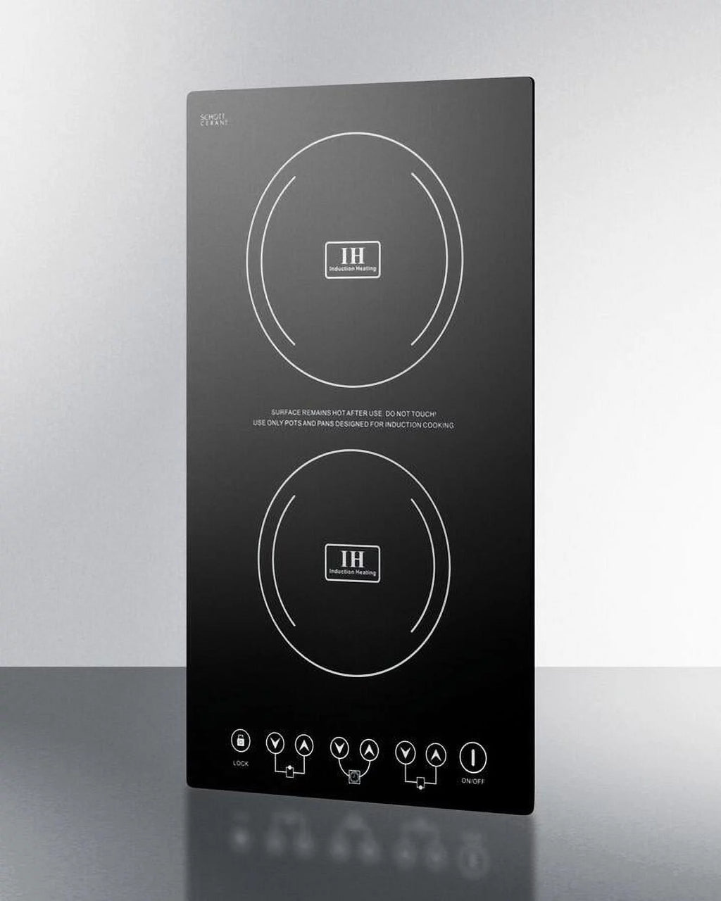 12" Wide 230V 2-Burner Induction Cooktop G130