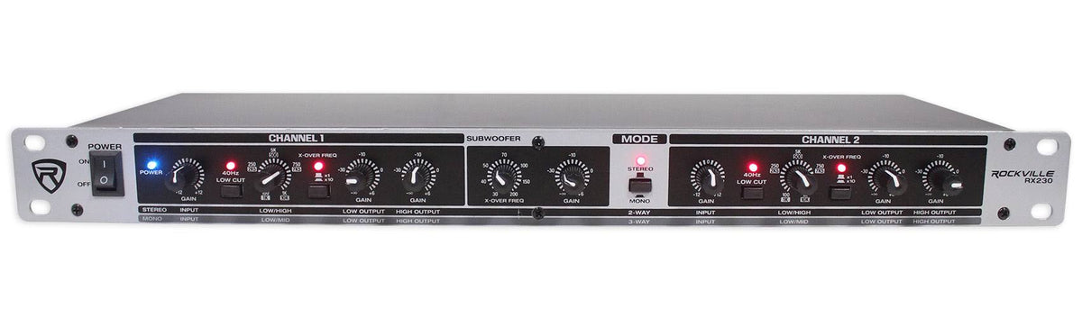 Dual 31 Band 1/3 Octave Graphic Equalizer with 3 Way Mono Crossover L4012