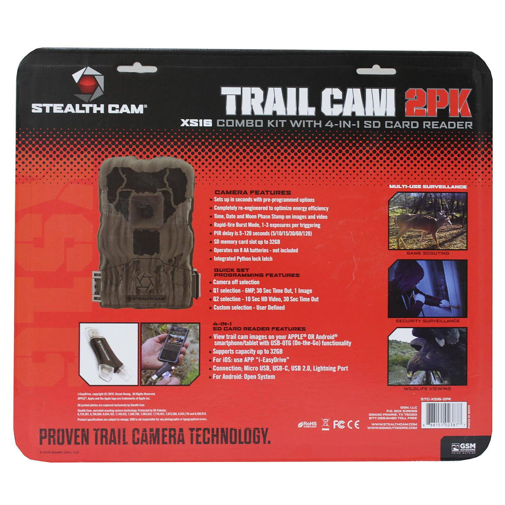 2-Pack Game Trail Camera with SD Card Reader M373794