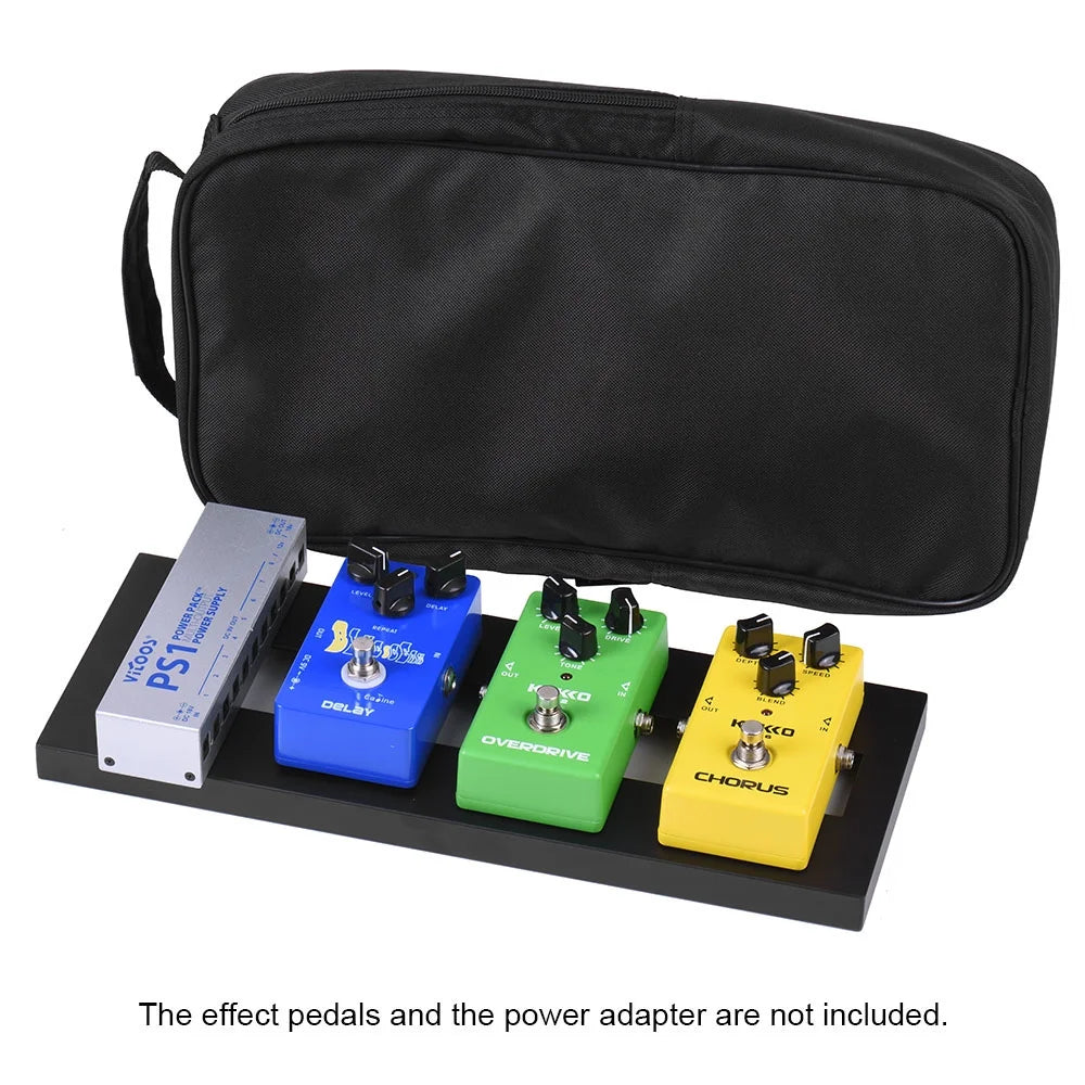 Mini Aluminum Alloy Guitar Pedal Board with Carrying Bag V23022