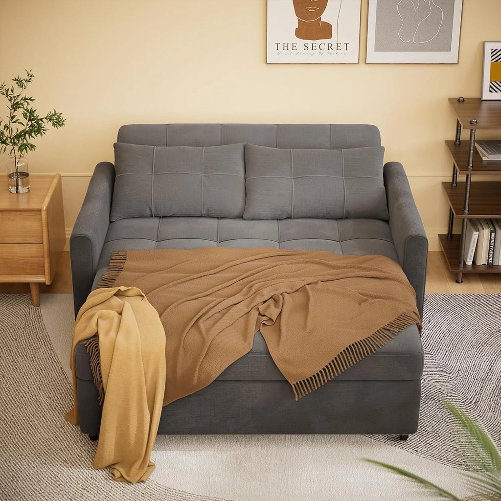 Dark Gray Convertible Sleeper Sofa Bed Z181260