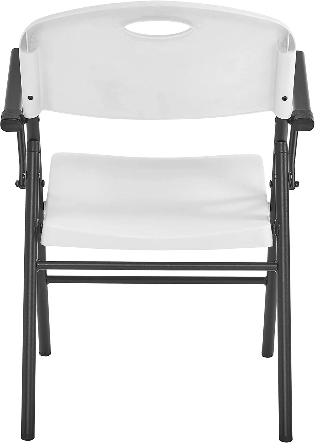White 4pc Pack Plastic Folding Chair with Armrest U973