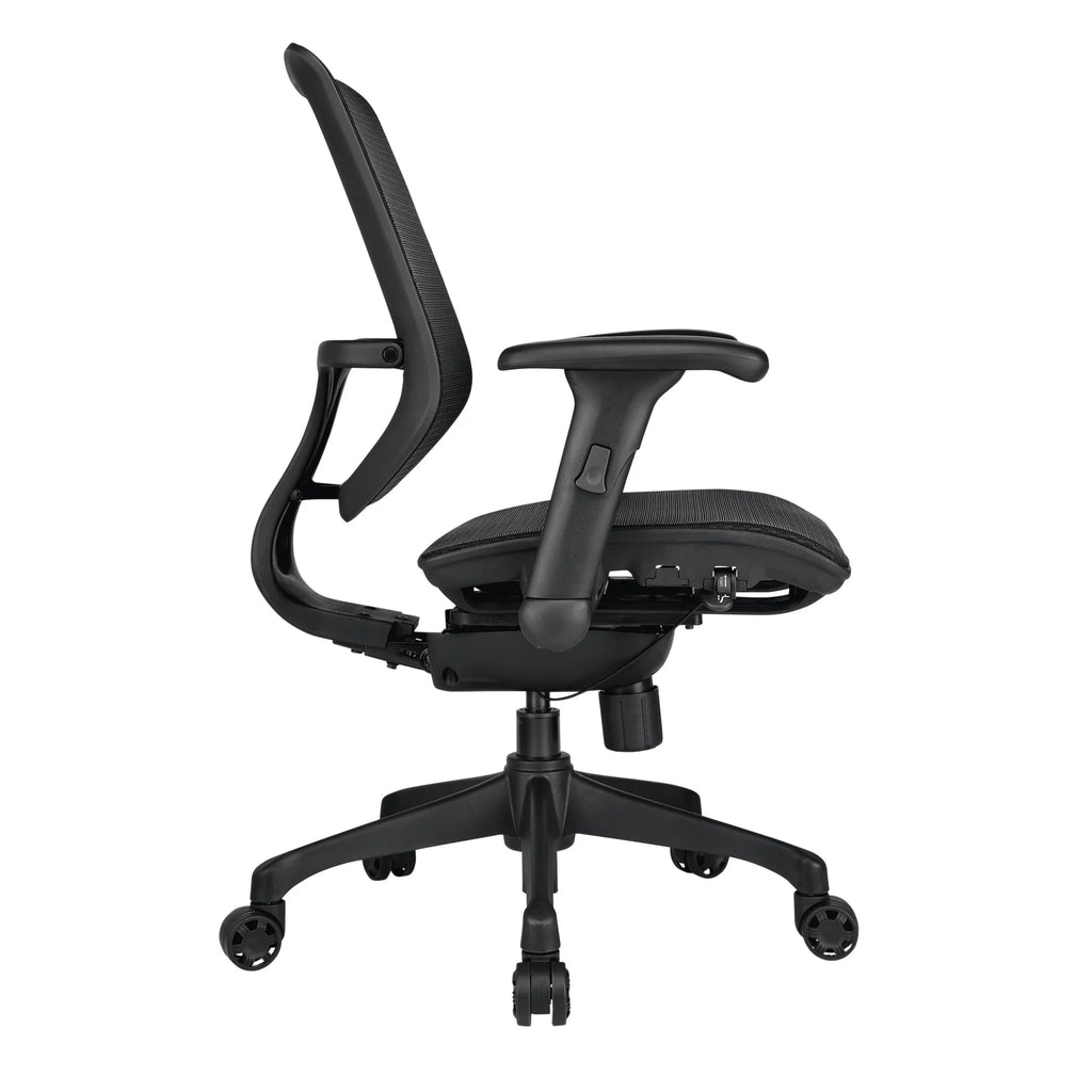 Black Ergonomic Mesh Mid-Back Task Chair C1435