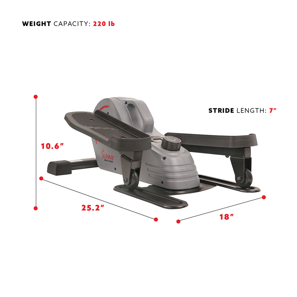 Compact Magnetic Standing Elliptical Machine with Handlebars L294685