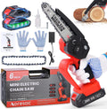Cordless 6 Handheld Electric Chainsaw with 2 Chains H181534