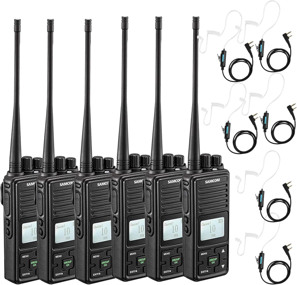 2 Pack UHF Rechargeable Handheld Radio with Earpieces N75989