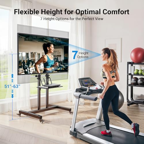 Rolling TV Stand on Wheels for 32-83 Inch Screens up to 110lbs V449156