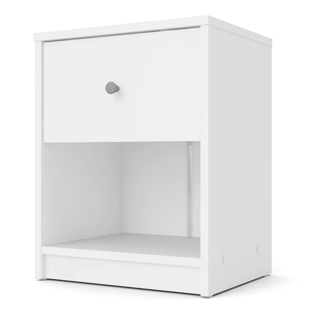 White 1 Drawer Nightstand Q7337