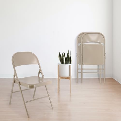 4 Piece White Plastic Folding Chairs W73062