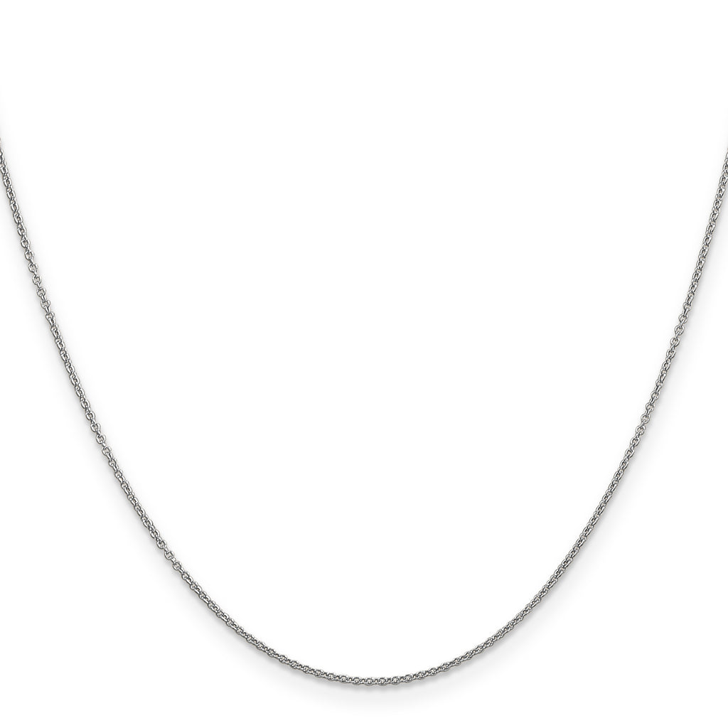 14K White Gold Cable Chain Necklace 16 Inches V9017