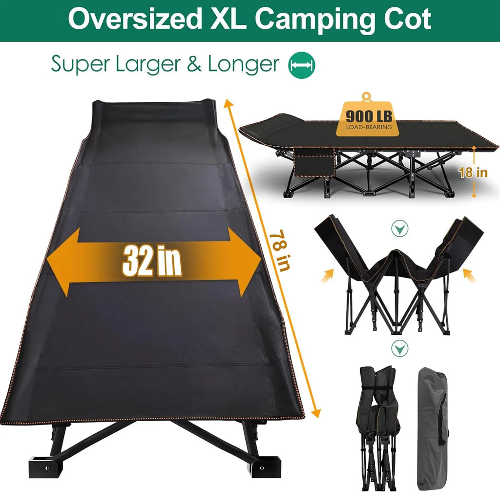Folding Cot with 3.3 Inch Mattress and Carry Bag E156811