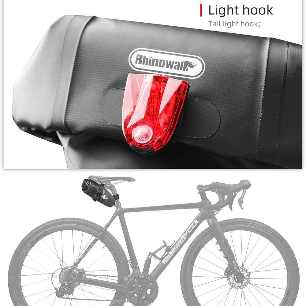 Waterproof Bike Saddle Bag, 4L Cycling Tail Bag E7295