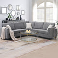 Gray Upholstered L Shaped Sectional Sofa U850