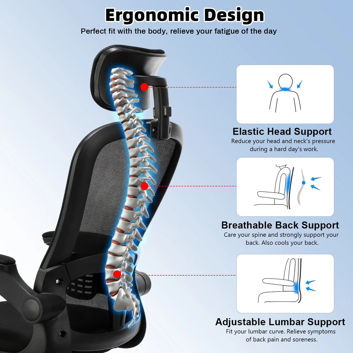 Black Mesh Ergonomic High Back Office Chair K269458