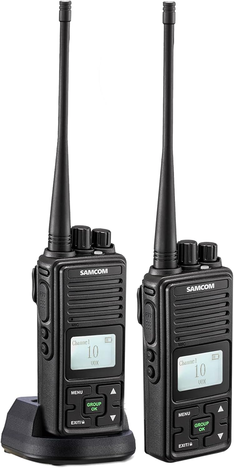 2 Pack UHF Rechargeable Handheld Radio with Earpieces N75989