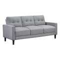 Gray Upholstered Fabric Sofa with Track Arms F34749