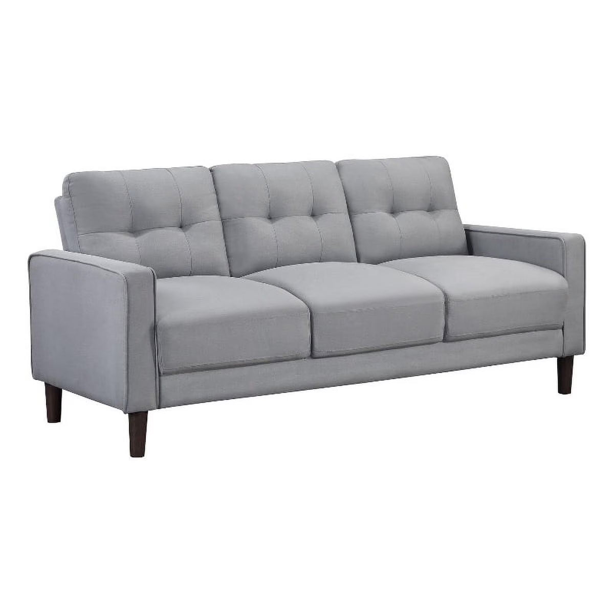 Gray Upholstered Fabric Sofa with Track Arms F34749