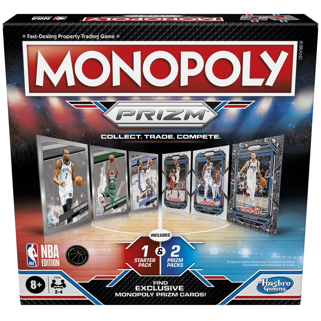 Monopoly Prizm NBA Edition Board Game with Trading Cards L194713