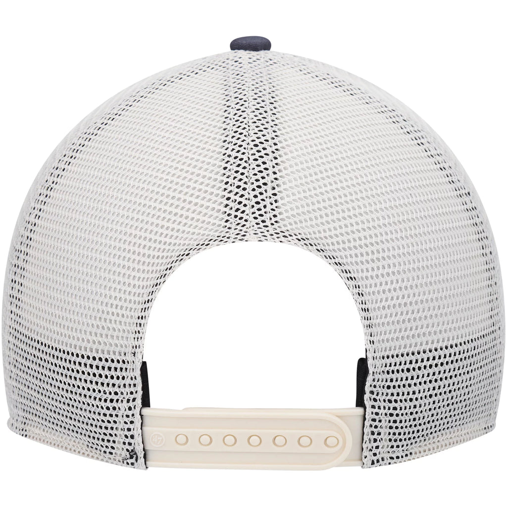 Men's Navy White Trucker Snapback Hat G938