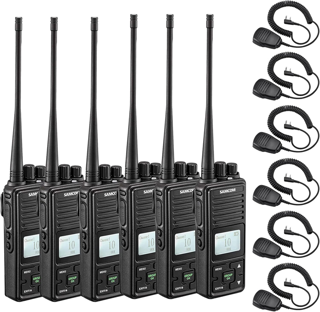 2 Pack UHF Rechargeable Handheld Radio with Earpieces N75989