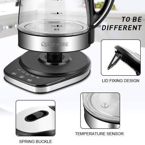 1500W 1.8 Quarts Electric Kettle with Borosilicate V987