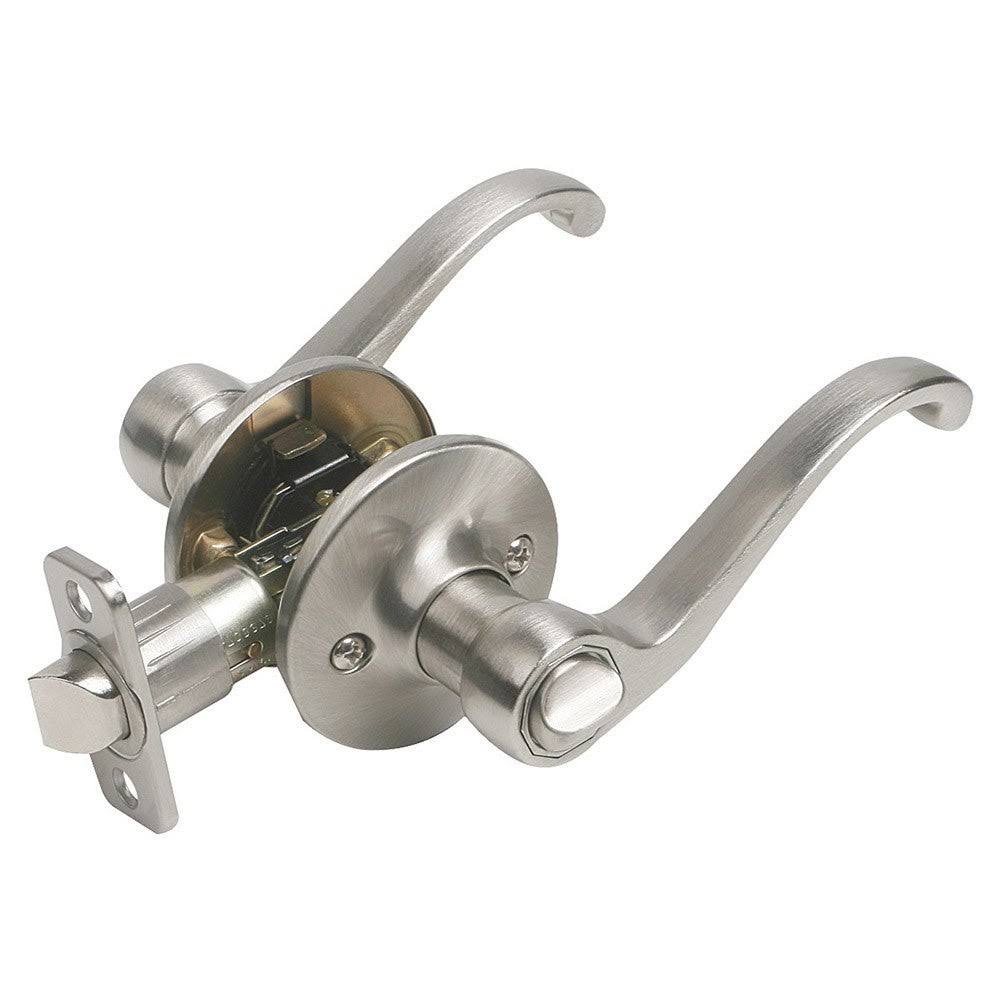 8-Pack Privacy Door Lever, Satin Nickel T254