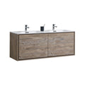 60 in. Double Sink Wall Mount Wood Bathroom Vanity A91787