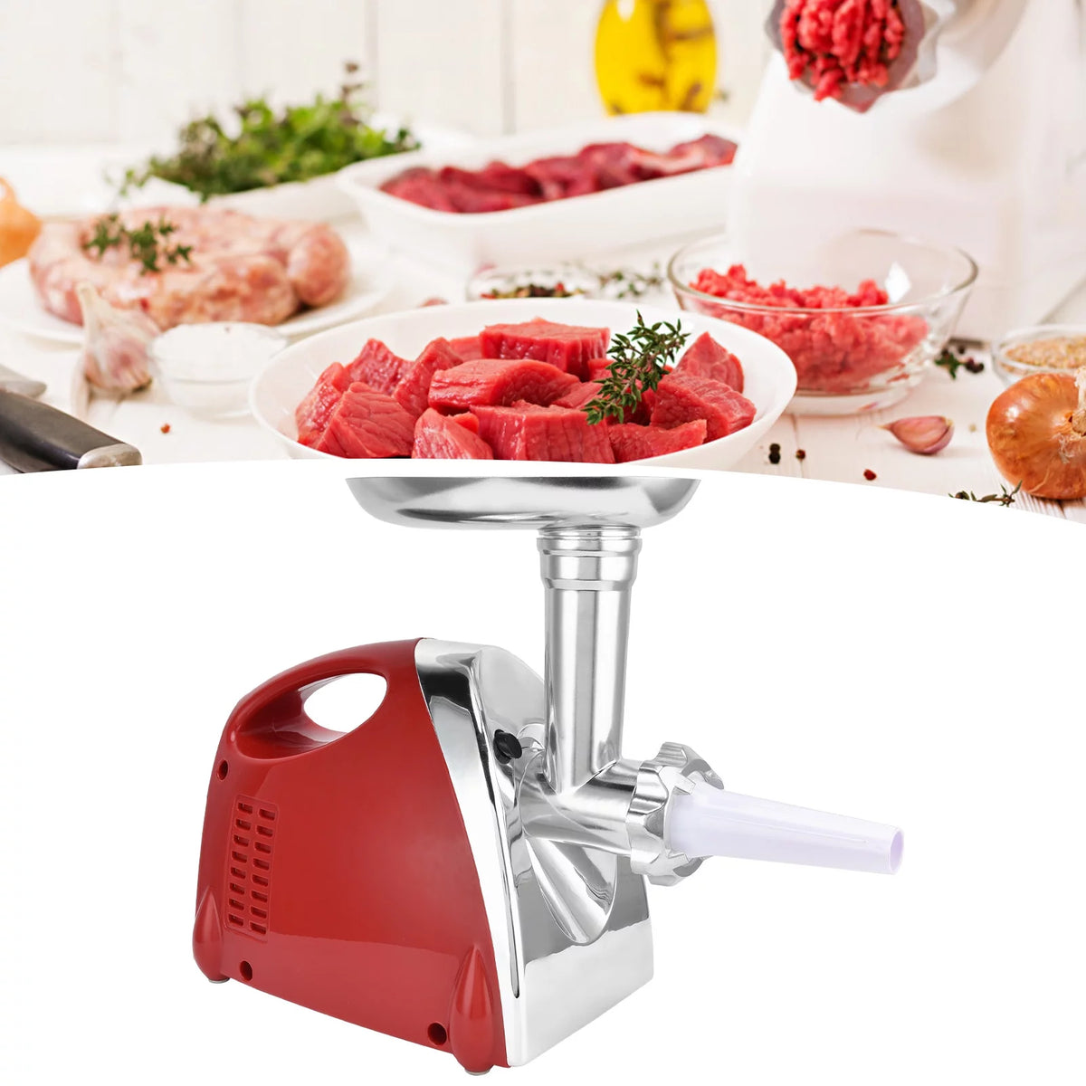 2800W Stainless Steel Electric Meat Grinder and Sausage Stuffer Z797099