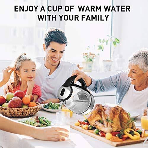 1500W 1.8 Quarts Electric Kettle with Borosilicate V987