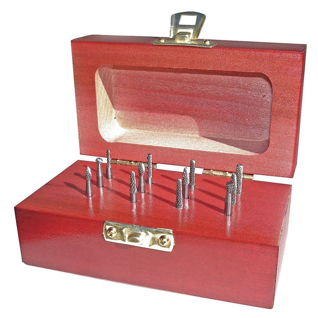 Carbide Bur Set, Double Cut, 1/8 O54566