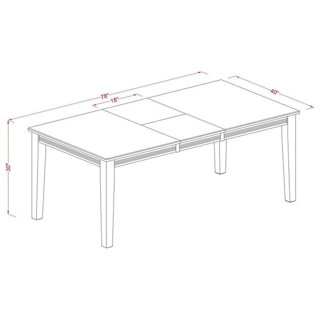 Black 5 Piece Wood Dining Table and Chairs Set K512343
