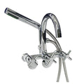 Polished Chrome Tub Diverter Faucet with Hand Shower B58474