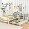 Twin Wood Storage Bed with Bedside Table R870220