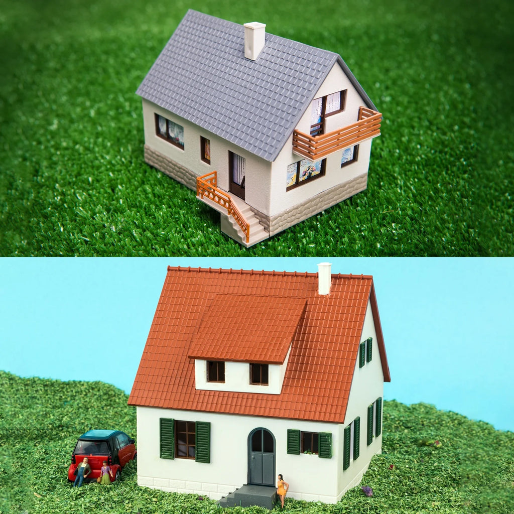 Dark Grey PVC Miniature Roof Tiles Pack of 10 H17793