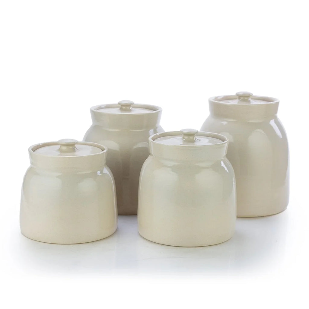 Hand Turned Stoneware Canister Set D755