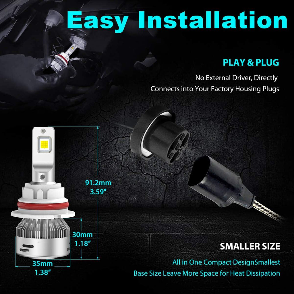 LED Bulbs 6000LM 6000K White Pack of 2 X9872