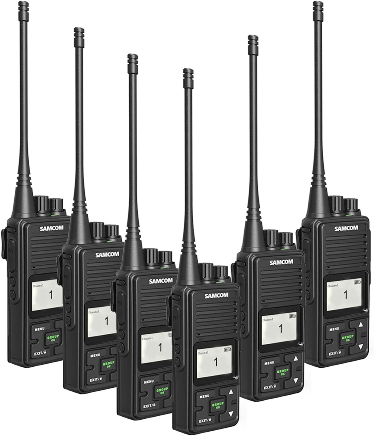 2 Pack UHF Rechargeable Handheld Radio with Earpieces N75989