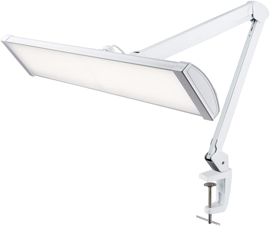 Black 26 Inches Wide Metal LED Desk Lamp with Clamp K9743