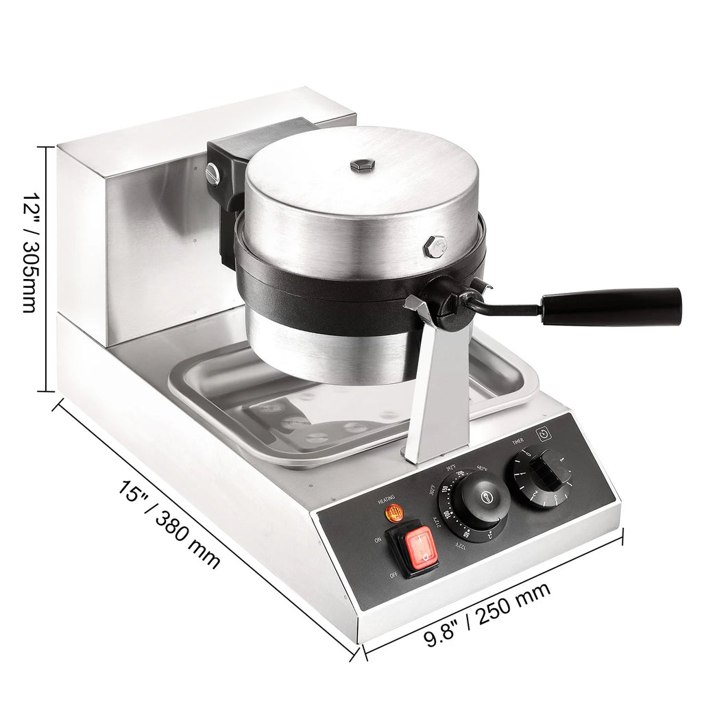 Round Waffle Maker 1300W Non-Stick Waffle Iron S429