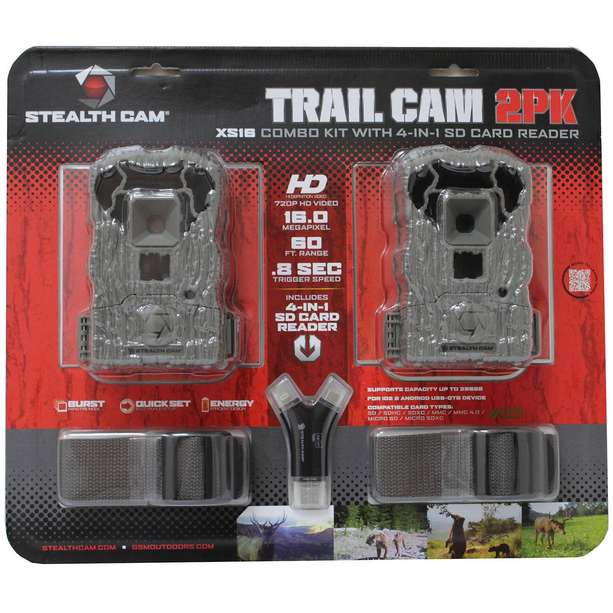 2-Pack Game Trail Camera with SD Card Reader M373794