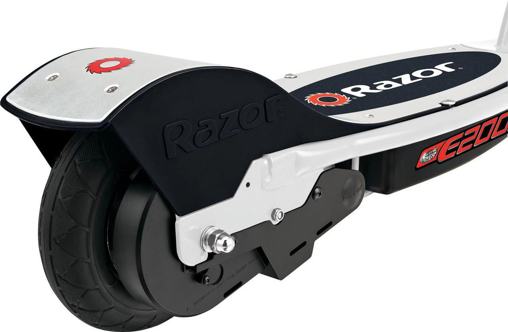White Electric Scooter with 8" Pneumatic Front Tire D676624